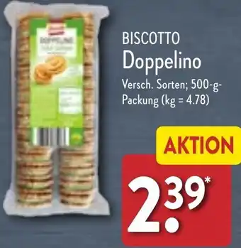 Aldi Nord BISCOTTO Doppelino 500 g Packung Angebot