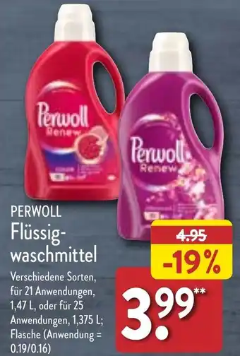 Aldi Nord PERWOLL Flüssigwaschmittel Angebot