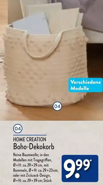 Aldi Nord HOME CREATION Boho-Dekokorb Angebot