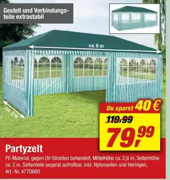 toom Baumarkt Partyzelt Angebot