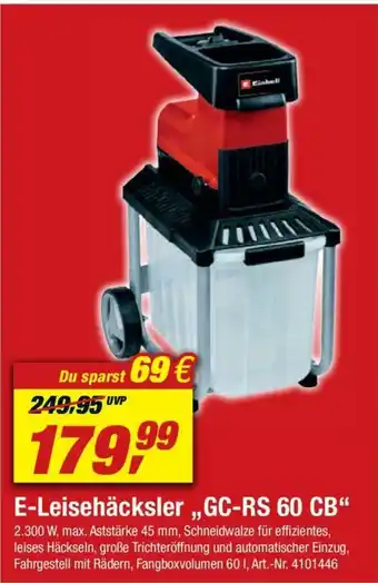 toom Baumarkt E-Leisehäcksler GC-RS 60 CB Angebot