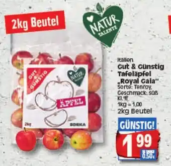 Elli Markt Gut & Günstig Tafeläpfel Royal Gala 2kg Beutel Angebot