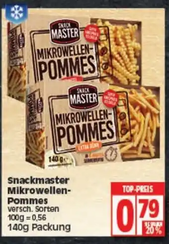 Elli Markt Snackmaster Mikrowellen Pommes 140g Angebot