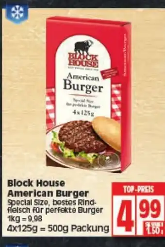 Elli Markt Block House American Burger 4x125g Angebot