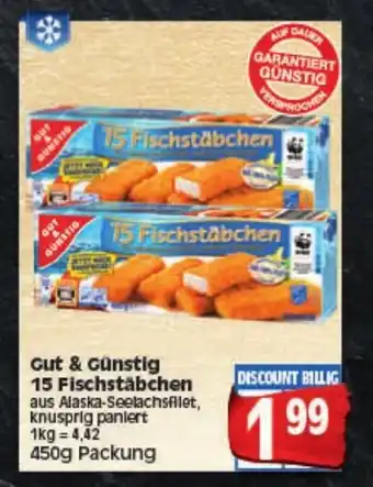 Elli Markt Gut & Günstig 15 Fischstäbchen 450g Angebot