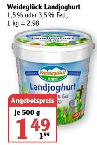 Globus Weideglück Landjoghurt 500g Angebot