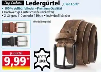 Norma Luigi Lamberto Ledergürtel ,,Used Look" Angebot