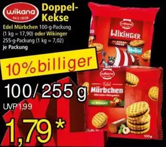 Norma wikana Doppel-Kekse 100 g/255 g Packung Angebot