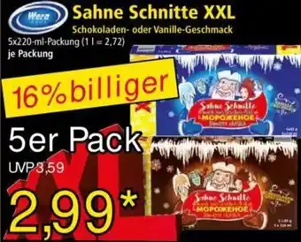 Norma Wera Sahne Schnitte XXL 5x220-ml-Packung Angebot