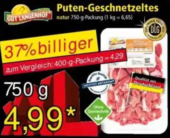 Norma GUT LANGENHOF Puten-Geschnetzeltes natur 750-g-Packung Angebot