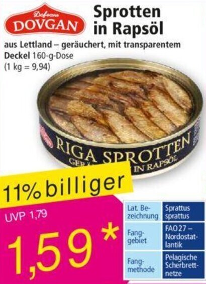 Normadose Dovgan Kilka Gebratene Sprotten Von Norma Ansehen! – LVJWG