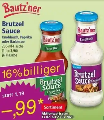 Norma Bautz'ner Brutzel Sauce 250 ml Flasche Angebot