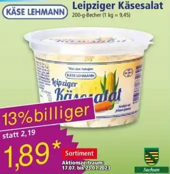 Norma KÄSE LEHMANN Leipziger Käsesalat 200 g Becher Angebot