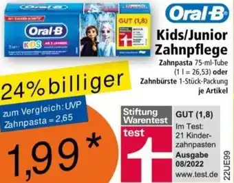 Norma Oral-B Kids/Junior Zahnpflege Angebot