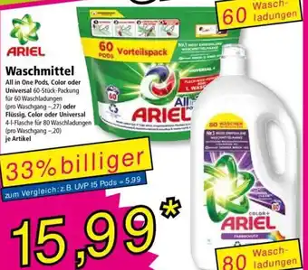 Norma ARIEL Waschmittel 60/80 Waschladungen Angebot