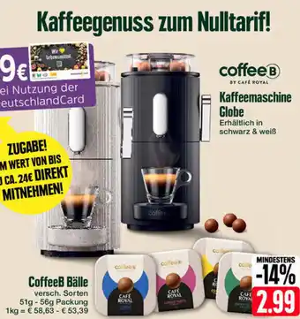 Edeka CoffeeB Bälle 51g - 56g Packung Angebot