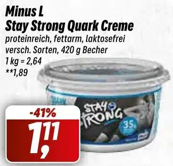 Simmel Minus L Stay Strong Quark Creme 420 g Becher Angebot