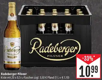 Marktkauf Radeberger Pilsner Kiste mit 20 x 0,5-L-Flaschen Angebot