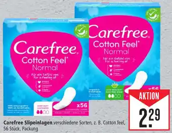 Marktkauf Carefree Slipeinlagen 56 Stück, Packung Angebot