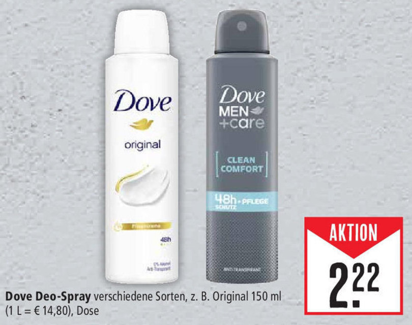 Dove DeoSpray 150 ml Angebot bei Marktkauf