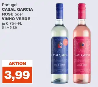 mein real CASAL GARCIA ROSÉ oder VINHO VERDE je 0,75-I-FI. Angebot