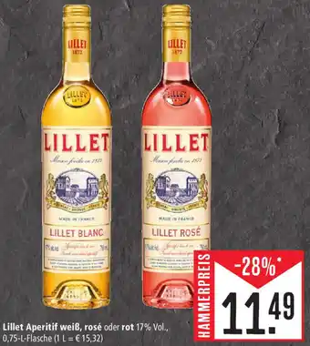 Marktkauf Lillet Aperitif weiß, rosé oder rot 0,75-L-Flasche Angebot