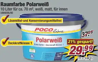 Poco Poco line Raumfarbe Polarweiß 10 Liter Angebot