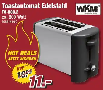 Poco wkm Toastautomat Edelstahl TO-800.2 Angebot