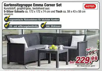 Poco Keter Gartensitzgruppe Emma Corner Set Angebot