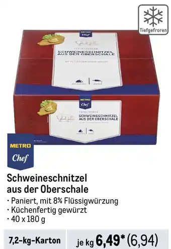 METRO METRO Schweineschnitzel aus der Oberschale je kg Angebot