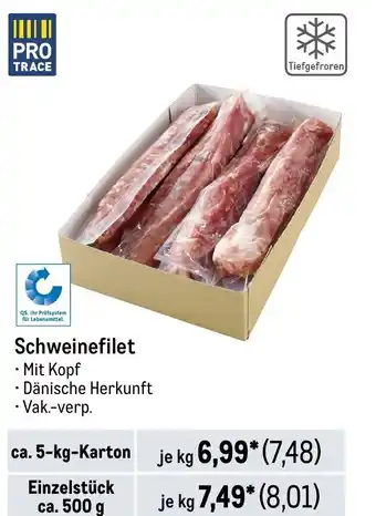 METRO Schweinefilet je kg Angebot