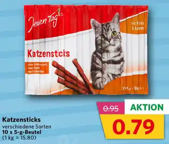 Combi Jeden Tag Katzensticks 10 x 5-g-Beutel Angebot