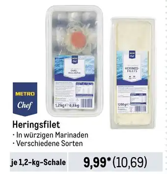 METRO METRO Chef Heringsfilet je 1,2-kg-Schale Angebot