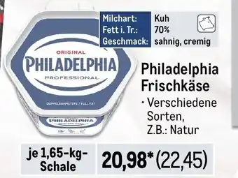 METRO Philadelphia Frischkäse je 1,65 kg Angebot