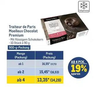 METRO Traiteur de Paris Moelleux Chocolat Premium 900-g-Packung Angebot