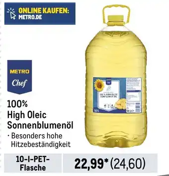 METRO METRO Chef 100% High Oleic Sonnenblumenöl 10-I-PET-Flasche Angebot