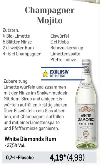 METRO White Diamonds Rum 0,7-1-Flasche Angebot