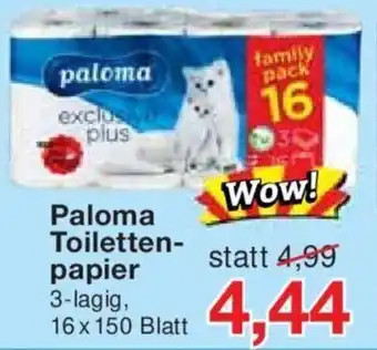 Jawoll Paloma Toilettenpapier 3-lagig, 16 x 150 Blatt Angebot