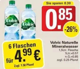 WEZ Volvic Naturelle Mineralwasser 1,5Ltr. Flasche Angebot