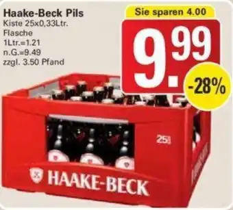 WEZ Haake-Beck Pils Kiste 25x0,33Ltr. Flasche Angebot