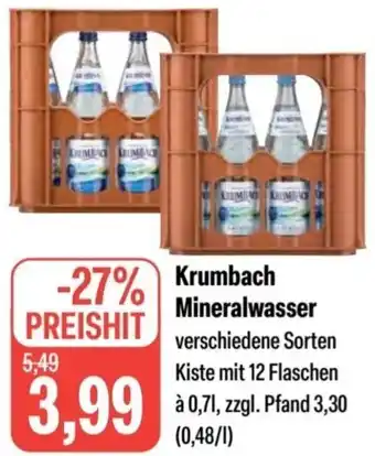 Feneberg Krumbach Mineralwasser 12x0,7 L Angebot