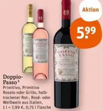 tegut Doppio-Passo 0,75 L Flasche Angebot