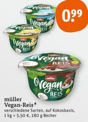 tegut müller Vegan-Reis 180 g Becher Angebot