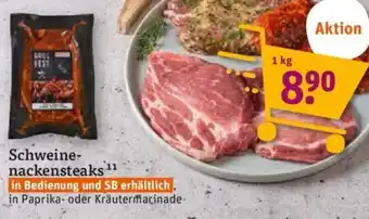 tegut Schweinenackensteaks 1 kg Angebot