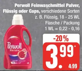 Edeka Perwoll Feinwaschmittel Pulver, Flüssig oder Caps 18-25 WL Angebot