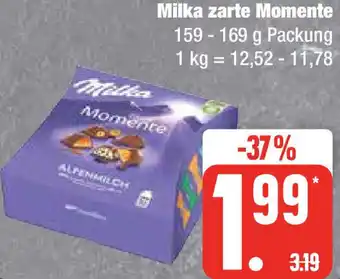 Edeka Milka zarte Momente 159 - 169 g Packung Angebot