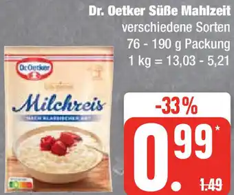 Edeka Dr. Oetker Süße Mahlzeit 76-190 g Packung Angebot