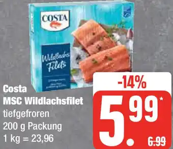 Edeka Costa MSC Wildlachsfilet 200 g Packung Angebot