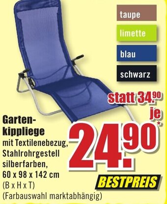 B1 Discount Baumarkt Gartenkippliege Angebot