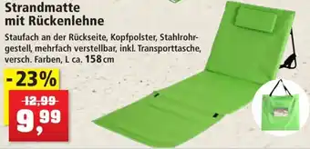Thomas Philipps Strandmatte mit Rückenlehne Angebot